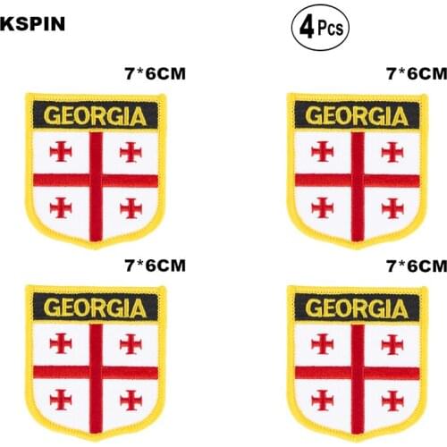 Georgia Shiled Shape flag patches national flag patches for Cothing DIY Decoration