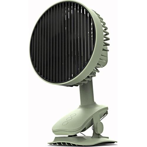 Low Noise Non-Brush Motor Fan Portable Desktop 120 ° Rotating Fan Clip USB Rechargeable Air Conditioner Room Office Air Cooler