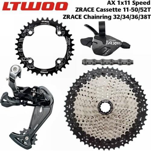 LTWOO AX11 11 Speed Trigger Shifter + Rear Derailleur 11s + ZRACE Cassette 52T / Chainring + SUMC S11 Chain, PCR BEYOND M7000