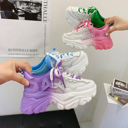 Winter Vulcanized Shoes Woman Lace Up 2021 Women Platform Sneakers Fashion Internal Increase Casual Ladies Trainers Chunky Shoes