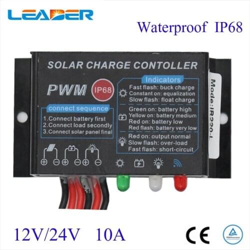 10 pcs/lot 20A PWM Solar Charge Controller 12V or 24 Solar Panel Charge Regulator For LED Light