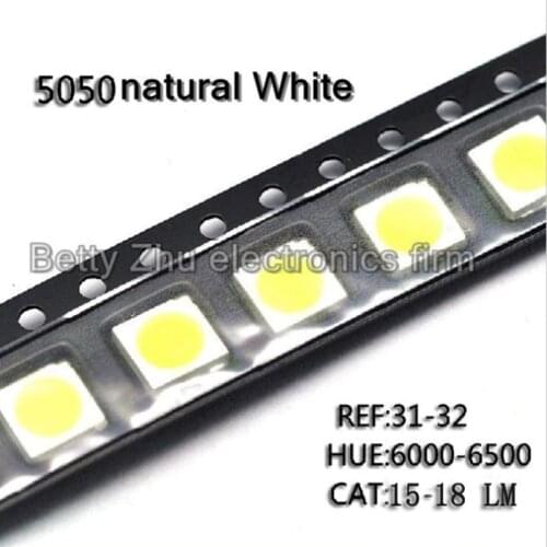 1000PCS/LOT 5050 nature white / warm white / cool white / red / yellow / blue / green / RGB SMD LED bright light-emitting diodes