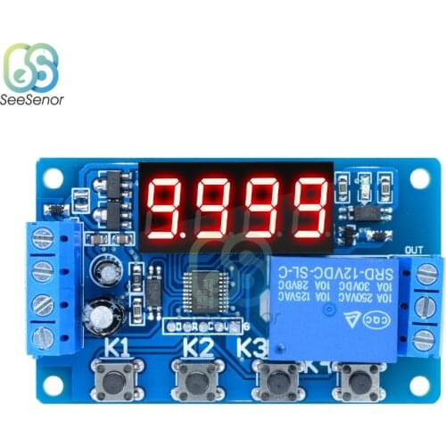 DC 12V LED Display Adjustable Time Delay Timer Control Off Switch Delay Time Relay Module Trigger Switch