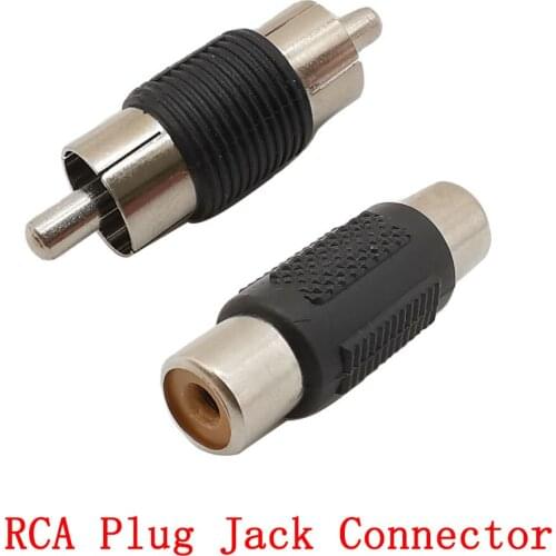 2/5Pcs RCA Connector RCA Plug Male to Male Audio Coupler RCA Jack Female to Female Socket Audio Cable Extension Connector