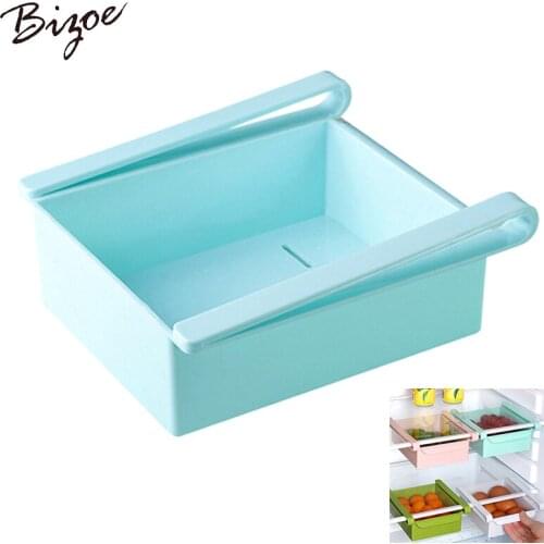 2PCS Mutifunctional Pulling Type Refrigerator Storage Box Kitchen Accessories Space-saving Cans Creative