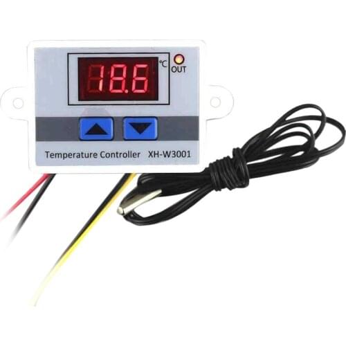 220V Digital LED Temperature Controller Thermostat Switch Waterproof Probe Wire Connect High Sensitivity Temperature Sensor
