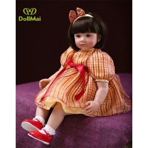 60cm vinyl silicone reborn baby girl dolls handmade gift toy dolls high-end bebe realistic reborn bonecas play house toy