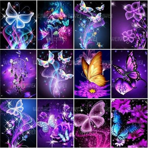Butterfly Mosaic Diamond Embroidery for Adult Animal Picture of Rhinestone 5D DIY Full Square Round Diamond Paintings Home Decor