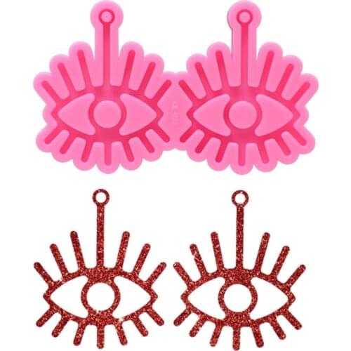Shiny Fish Bone/Eyes Shape Earrings Epoxy Resin Mold Keychain Silicone Mould W0YA