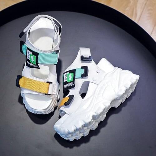 TYDZSMT Platform White Sandals Women 2021 Summer High Heels Sexy Open-toed Chunky Sandals Wedge Shoes Ladies Beach Sandalia