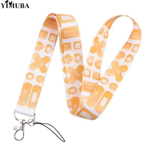 Medical Series Bandage Cartoon Pattern Lanyard Keychain Gift For Doctors Nurse Mobile Phone Hang Rope Lariat USB ID Badge Holder