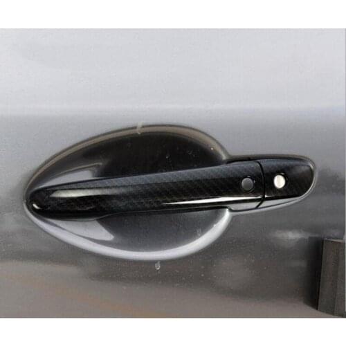 For Mazda CX-5 2017 8PCS ABS Chrome Carbon Fiber Car Inside handle box frame trim Modified Cover Trim Car Styling Accessories
