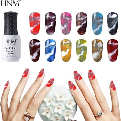 HNM Super Bling DIY 8ml LED Lamp Gel Polish Soak Off 20 Pure ColorsHybrid Varnish Enamel Lucky Lacquer
