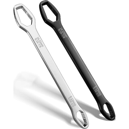 Double-Head Key Multifunction Screw Nuts Wrenches Repair Hand Tools For Car Bicycle Ratchet Wrench Universal Spanner 8-22mm