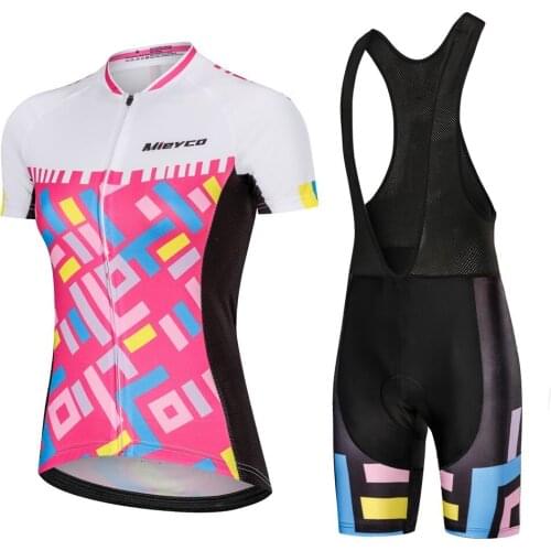 Mieyco Team Cycling Clothing Short Sleeve Jersey Set Women MTB Racing Uniform Road Bike Clothes Quick Dry Ropa Ciclismo Maillot