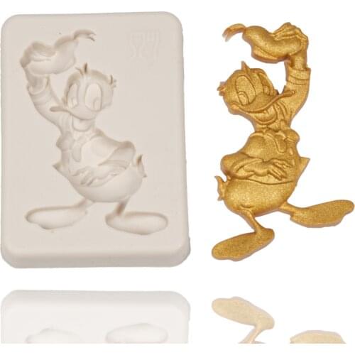 Don Duck Shaped Kitchen Accessories Silicone Mold 3D Biscuit Fondant Dessert Baking Mould Fondant Cake Decorating Tools