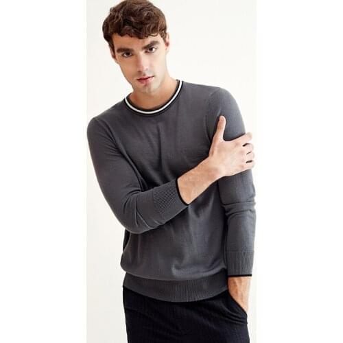 ZHILI Mens 100% Wool Pullover Relaxed Sweater