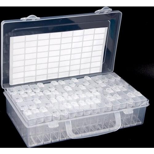 128grids 5D Diamond Painting Kit Embroidery Moasic Storge Box Diamond Jewlery Sewing Nail Container Accessories Organizer