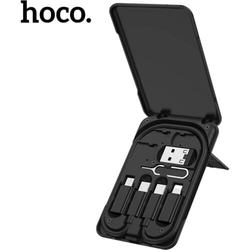 Hoco 6 in 1 Multifunctional Phone Charge Cable Kit For iPhone 11 12 Pro Max XR Micro USB Cable Type C Adapter Fast Charge Cable