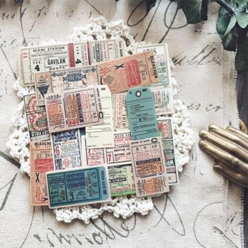 22PCS DIY scrapbooking vintage stickers Europe and America tickets for albums items production happy planner decorative stickers