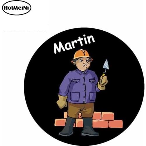HotMeiNi 13cm x 13cm Funny Car Stickers BRICKLAYER Martin Graphics Car Body Motorcycle Decoration Laptop Auto Decals