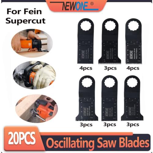 NEWONE 20PCS Oscillating Saw Blades Multitool Kit For Fein Supercut