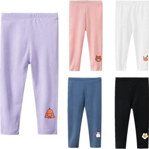 2021 New Children Girls Leggings Spring And Autumn Korean Style Baby Candy Color Pants For Kids 2-6y Legging Girl Cotton Clothes