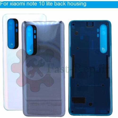 Original NEW for Xiaomi Mi Note 10 Lite Back Battery Cover Rear Glass Housing Door Case For Xiaomi Note10 Lite Back Glass Panel