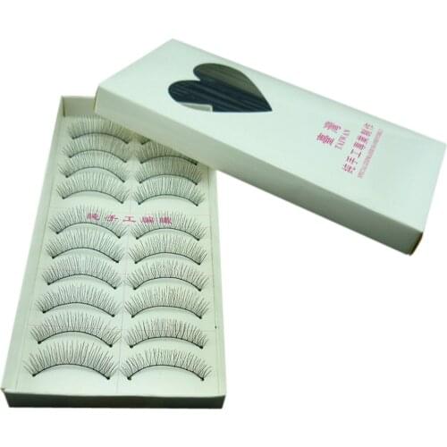 OutTop Eyelashes 10Pairs/Lot Natural Fashion Eyelashes Eye Makeup Handmade Long Fake Eye lashes Extensions 2019 Feb22