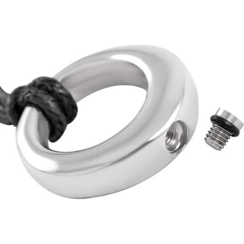 IJDA8390 Wholesale Eternity Circle of Life Stainless Steel Cremation Necklace Ashes Holder Urn Pendant Memorial Hot Sell Jewelry