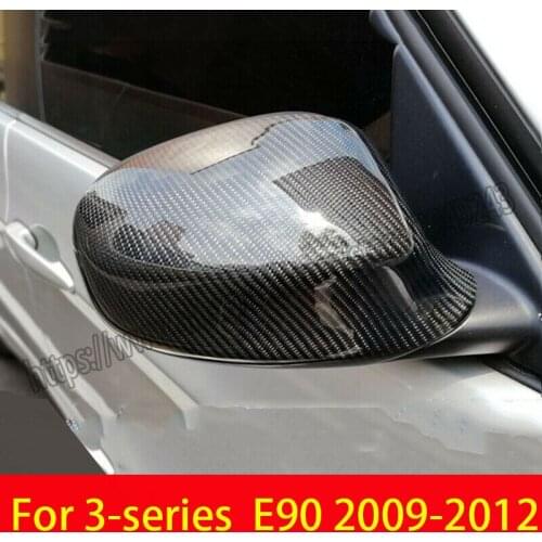 Fit For BMW E90 3 Series 2009 2010 2011 2012 2pcs/set Real Carbon Fiber Car Side Mirror Covers Trim