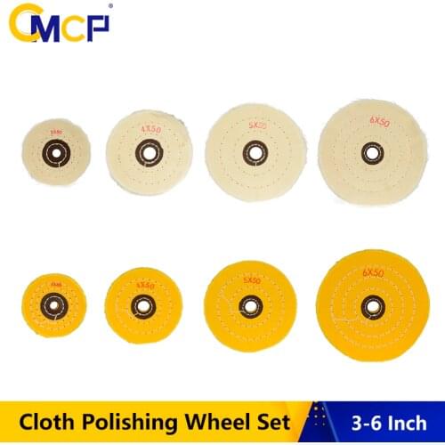 CMCP Polishing Wheel 3-6 Inch Cloth Buffing Wheel Grinder For Jewelry Wood Metal Polishing Abrasive Tools