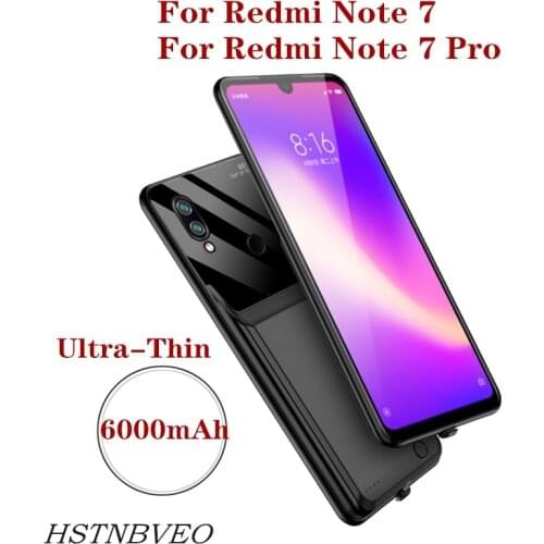HSTNBVEO Portable Battery Case For Redmi Note7 Power Bank Battery Charger Case For Xiaomi Redmi Note 7 Pro Backup Charging Case