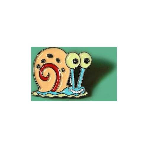 Cute snail enamel pin animal brooch cartoon snail frog badge jewelry for friends