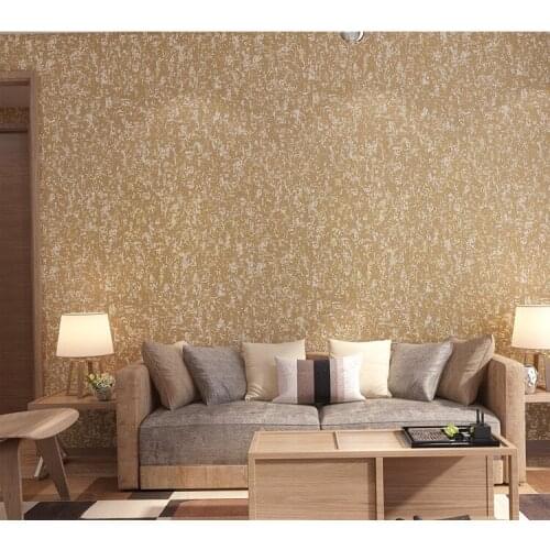 Modern Simple 3D Embossed Solid Color Wallpaper Roll Flocked Non-woven Wall Paper for Bedroom Living Room TV Background 10M