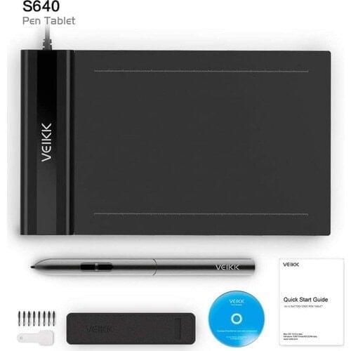 Veikk S640 6x4 "8192 Levels 5080 LPI Graphics Tablet + Pen
