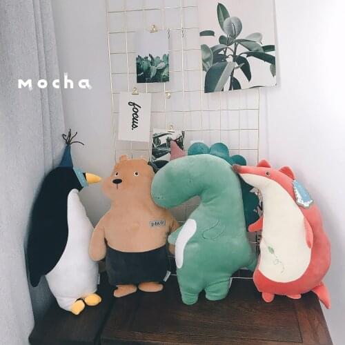 Japan Lovely Software Crocodile Fox Small Panda Dog Plush Cat Toys Animal Dolls Home Decoration Soft Pillows Cushion Kids Gift