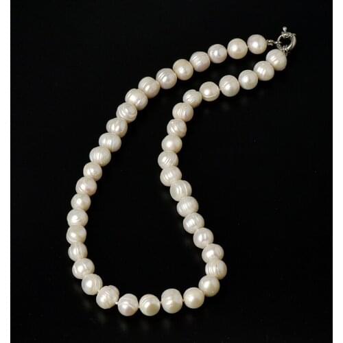 9-10 MM pearl Necklace By each and every one Bead composition With grain add the Milky white The unique Classic Necklace