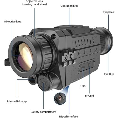 5X Infrared Night Camera Monocular Scopes for Hunting Hiking Outdoor