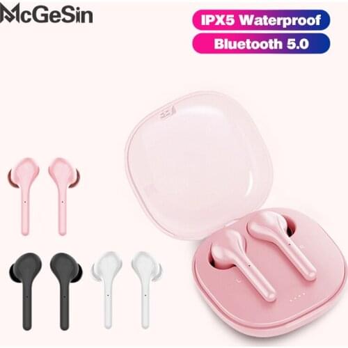 McGeSin Wireless Headsets TWS Bluetooth Earphone IPX5 Waterproof Noise reduction Earbuds True Wireless Sport Earphones With Mic