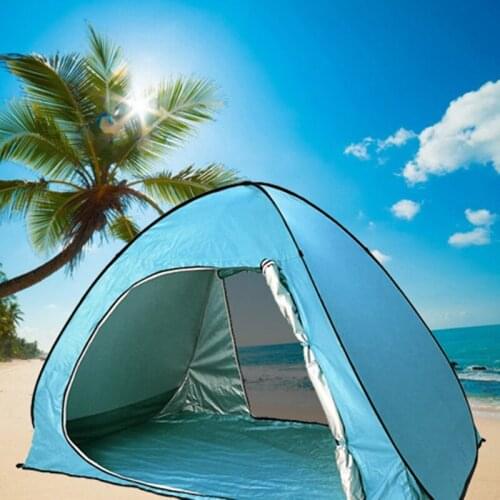 Windbreak Double Layers Waterproof Anti UV Camping Beach Fishing Tourist Tent For Outdoor Hunting Travel Picnic 200x130x130cm