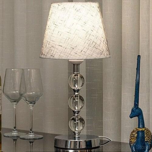 European Table Lamp Creative Modern Crystal Table Lamps for Bedroom Study Room Living Room Home Warm Bedroom Bedside Deco Lamp