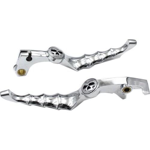 Chrome Skull Brake Clutch Lever For Honda Shadow 750 1100 CBR600 F2 F4i VTX1300 CBR900RR NC700 S/X Magna 750 Motorcycle