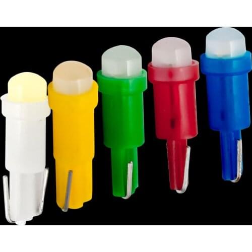 100PCS T5 37 73 74 79 W1.2W Ceramic LED Auto Lamps COB SMD LED car Dashboard warming indicator Wedge Light Instrument Bulb 100X