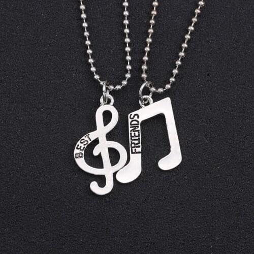 Two-piece Best Friend Necklace A Pair Of Alloy Pendants Music Men And Women Fashion Couple Gifts Wholesale 2020