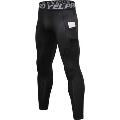 Compression Pants Mens Autumn And Winter Running Tight Trousers Fitness Pants Elastic Marathon Jogging Quick-drying Bodybuilding