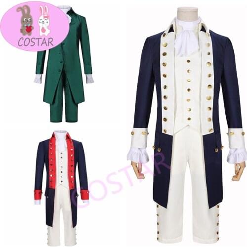 Alexander Hamilton Musical Rock Opera Concert Cosplay Costume Man Stage Outfit Halloween Carnival Shows Cloth