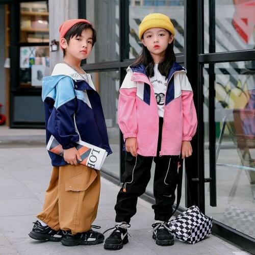 New kids Outdoor sports jacket Zipper Jacket Unisex boy Clothes Autumn girl Hooded Coat Windproof & Waterproof Childrens jacket