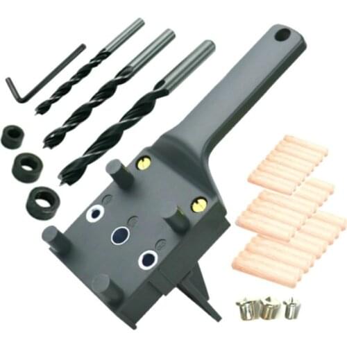 Woodworking Dowel Jig 6 8 10mm Wood Drill Handheld Pocket Hole Jig Doweling Hole Saw Drill Guide Tools For Carpentry