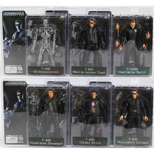 NECA The Terminator T-800 Arnold Schwarzenegger T-1000 Endoskeleton Action Figure Collection Toy